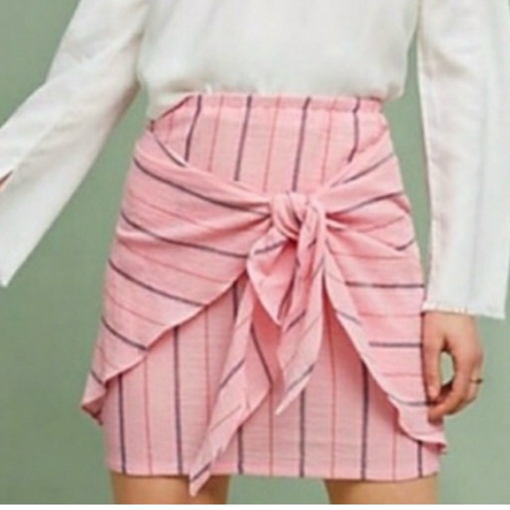 HOLDING HORSES Pink and Red Striped Skirt